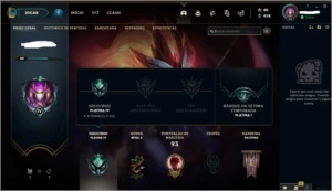 conta plat 4 - League of Legends LOL