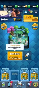 Conta Clash Royal nível 14, experiência nível 50