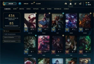 Conta prata 4 com 128 Champs e 112 Skins + 4 Vitoriosas - League of Legends LOL