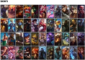Conta prata 4 com 128 Champs e 112 Skins + 4 Vitoriosas - League of Legends LOL