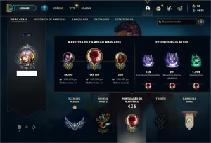Conta prata 4 com 128 Champs e 112 Skins + 4 Vitoriosas - League of Legends LOL