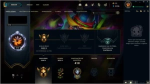 Conta lvl 212, 148 skins, mmr bom e espólios - League of Legends LOL
