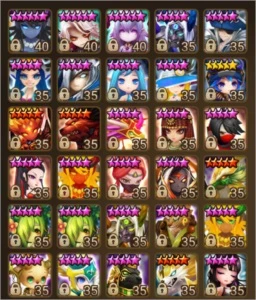Conta SW MID~LATE game 53 mobs 6* 1 NAT 5 LD - Summoners War