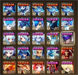 Conta SW MID~LATE game 53 mobs 6* 1 NAT 5 LD - Summoners War