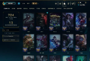 Esmeralda 4 com TODOS os Champs e 72 Skins (ADC / SUP / JG) - League of Legends LOL