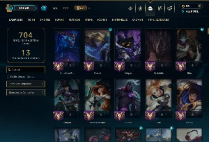 Esmeralda 4 com TODOS os Champs e 72 Skins (ADC / SUP / JG) - League of Legends LOL