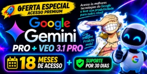 Gemini Pro + Antigravity + Flow 18 mes/30 dias de garantia!