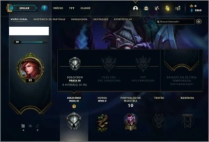 Conta prata 3 com 2 skins e 20 champs - League of Legends LOL
