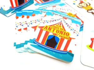 Jogo da Memória Circo 9 Pares com Caixa Maleta - Artesanato e Personalizados