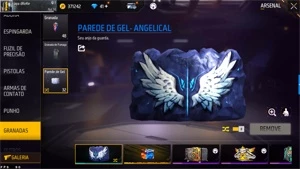 CONTA FREE FIRE FULL GEMADA COM CALÇA ANGELICAL E MUITO MAIS