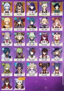 Conta Genshin Impact - AR 47 5 personagens T5