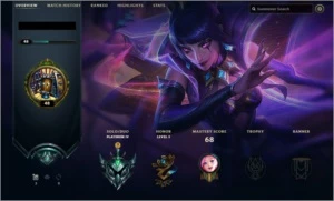 Platina 4, 40 campeões, 18 skins - League of Legends LOL