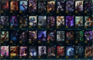 Platina 4, 40 campeões, 18 skins - League of Legends LOL