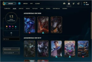 Conta bronze 2 com 13 skins e 39 champs - League of Legends LOL