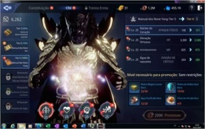 Vendo conta guerreiro lvl 64 70k de poder e com 85 dracos - MIR4