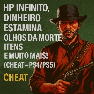 Red Dead Redemption 2 - CHEAT(PS4/PS5) HP, Itens, mto mais!!