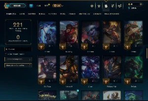 Ouro 4 com 85 Champs e 6 Skins - League of Legends LOL
