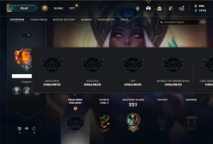 Unranked com TODOS os champs e 251 Skins + Icones Raros - League of Legends LOL