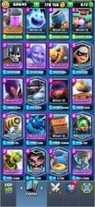 CONTA CLASH ROYALE EXP 13 - 41 CARTAS FULL