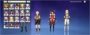 GENSHIN IMPACT AR 46 - CHILDE, JEAN, MONA LV 80, LV 70+