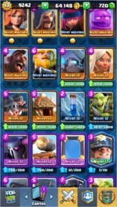 Conta lvl 13 com algumas cartas full e estelar - Clash Royale