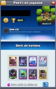 Conta lvl 13 com algumas cartas full e estelar - Clash Royale