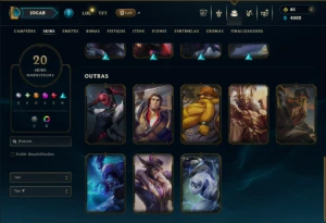 Ouro 3 com 115 Champs e 20 Skins - League of Legends LOL