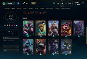 Ouro 3 com 115 Champs e 20 Skins - League of Legends LOL