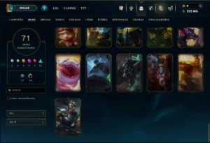 Prata 2 com 95 Champs e 71 Skins ( Mais de 300 Jogos ) - League of Legends LOL