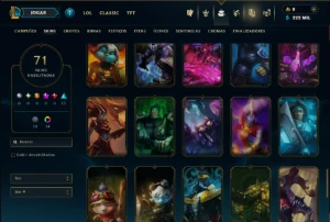 Prata 2 com 95 Champs e 71 Skins ( Mais de 300 Jogos ) - League of Legends LOL
