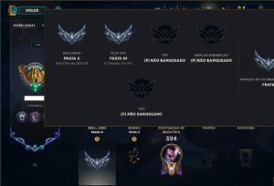 Prata 2 com 95 Champs e 71 Skins ( Mais de 300 Jogos ) - League of Legends LOL