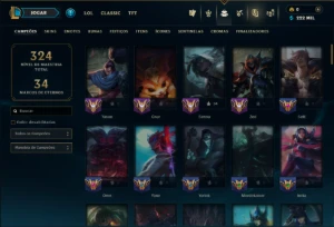 Prata 2 com 95 Champs e 71 Skins ( Mais de 300 Jogos ) - League of Legends LOL