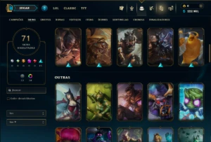Prata 2 com 95 Champs e 71 Skins ( Mais de 300 Jogos ) - League of Legends LOL