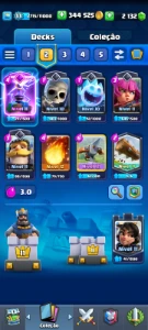 Conta Clash Royale LVL 33(Torre LVL;11,9,9 e 9 330K Ouro e 2