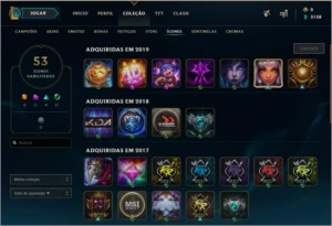 CONTA LOL PRATA 1 4 SKINS LENDÁRIAS - League of Legends