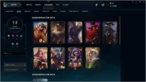 CONTA LOL PRATA 1 4 SKINS LENDÁRIAS - League of Legends