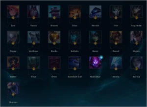 conta league of legends d3 quase todos os champs mmr alto LOL
