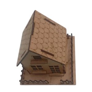 Kit 3 casinha mais 01 pinheirinho em mdf, maquete,... - Artesanato e Personalizados