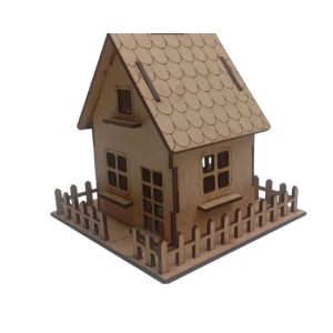 Kit 3 casinha mais 01 pinheirinho em mdf, maquete,... - Artesanato e Personalizados