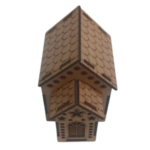 Kit 3 casinha mais 01 pinheirinho em mdf, maquete,... - Artesanato e Personalizados
