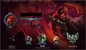 Conta League of Legends Platina LOL