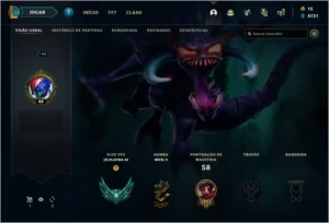 Conta PLATINA3 FLEX (PROVISORIO) MMR ALTO COM ICONE RARO! - League of Legends LOL