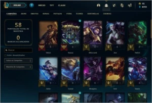 Conta PLATINA3 FLEX (PROVISORIO) MMR ALTO COM ICONE RARO! - League of Legends LOL