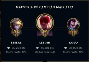 conta League of legends antiga com muitas skins e campeões LOL