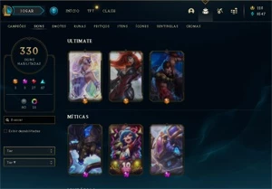 Conta LoL 330 Skins, 541 ícones e Todos os Champions - League of Legends