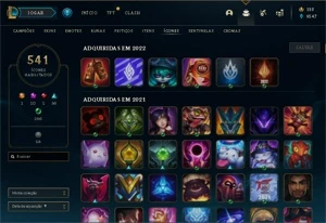 Conta LoL 330 Skins, 541 ícones e Todos os Champions - League of Legends