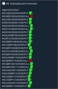 LISTA DE SINAIS (M1 - M5 - M15) TODOS OS DIAS - Softwares e Licenças