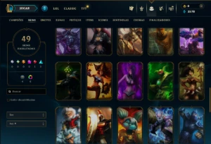Mestre com 95 Champs e 49 Skins ( 54 PDL ) - League of Legends LOL