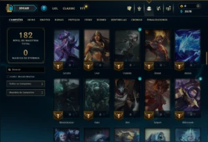 Mestre com 95 Champs e 49 Skins ( 54 PDL ) - League of Legends LOL