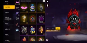 Conta Veterana 2019 - Mochila Filhos Da Noite + Dragão Negro - Free Fire